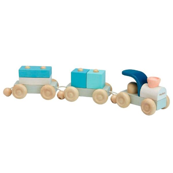 PlanToys Trælegetøj - Stable-Tog - Træ