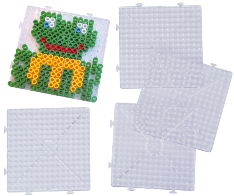 Playbox | Perleplader maxi - Kvadrater, 5 stk