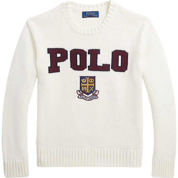 Polo Ralph Lauren Bluse - Strik - Creme m. Polo