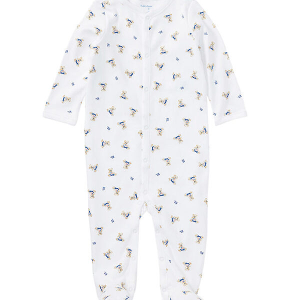 Polo Ralph Lauren Heldragt - Core Replen - Hvid/Blå m. Bamser