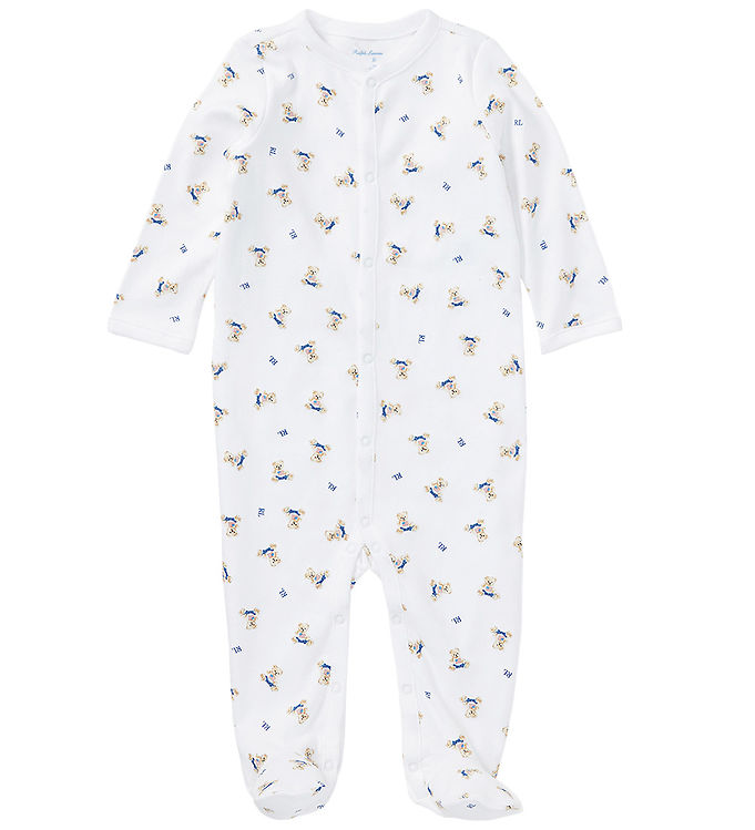 Polo Ralph Lauren Heldragt - Core Replen - Hvid/Blå m. Bamser