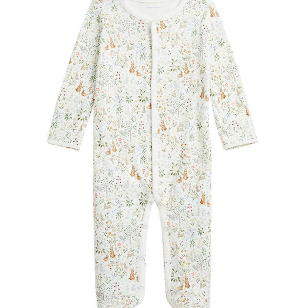 Polo Ralph Lauren Heldragt - Hvid m. Blomster/Harer