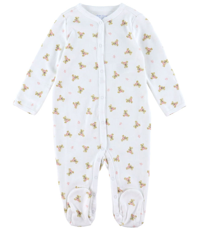 Polo Ralph Lauren Heldragt - Hvid/Pink m. Bamser