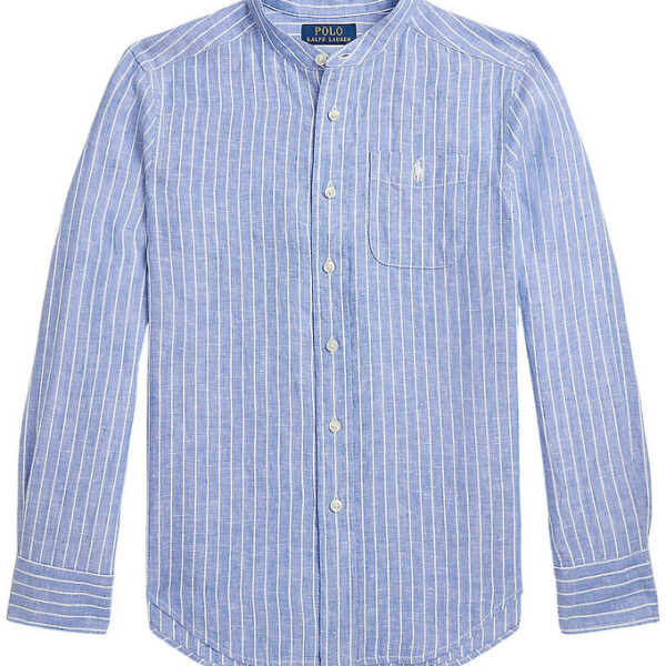 Polo Ralph Lauren Skjorte - Postboy - Blå/Hvidstribet