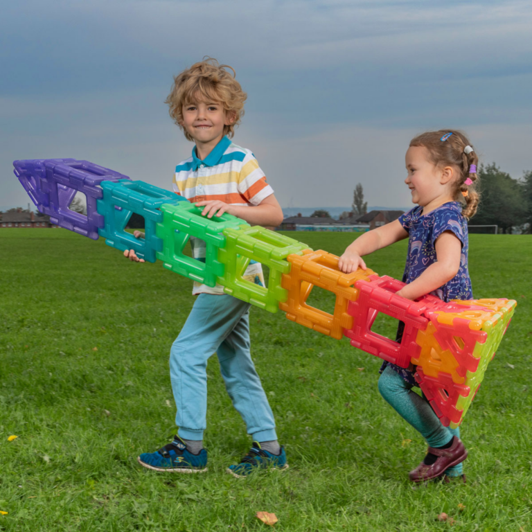 Polydron Large - Transparent, 60 dele