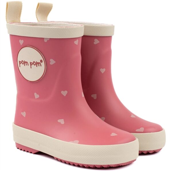 Pom Pom gummistøvler - Heart AOP