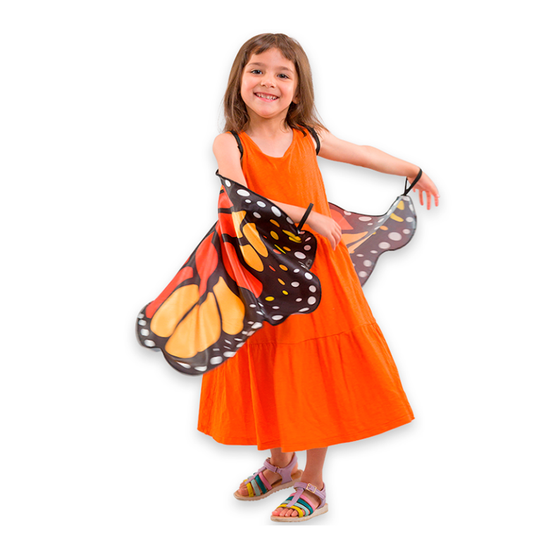 Pretend to Bee | Sommerfuglevinger - Orange, str. 3-8 år