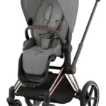 Priam klapvogn - mirage grey/rosegold