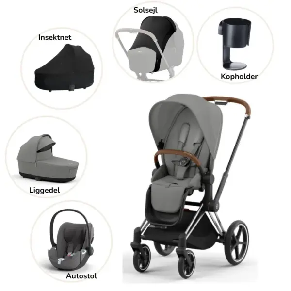 Priam pakke - mirage grey/chrome brown PLUS Priam pakke - mirage grey/chrome brown PLUS