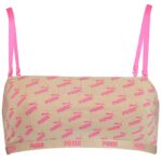 Puma Top - Bandeau - Beige m. Logoer