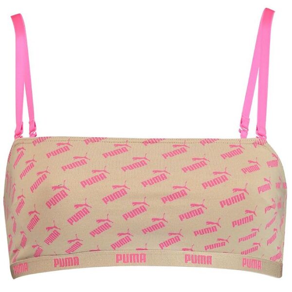 Puma Top - Bandeau - Beige m. Logoer