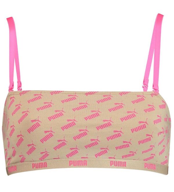 Puma Top - Bandeau - Beige m. Logoer Puma Top - Bandeau - Beige m. Logoer