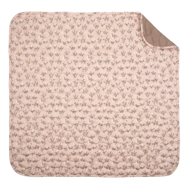 Quiltet tæppe, 90x90 cm - Flora