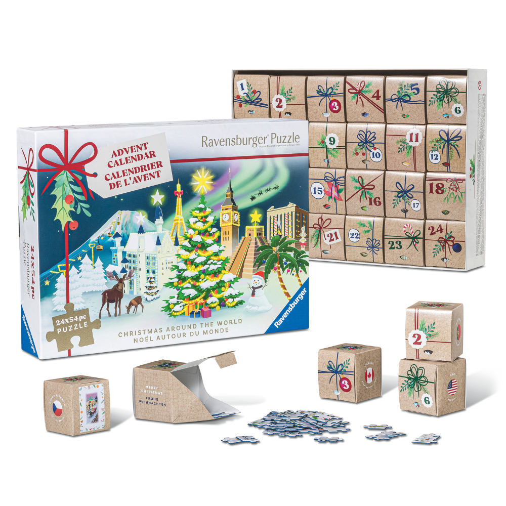 Ravensburger | Julekalender puslespil - Jul i hele verden