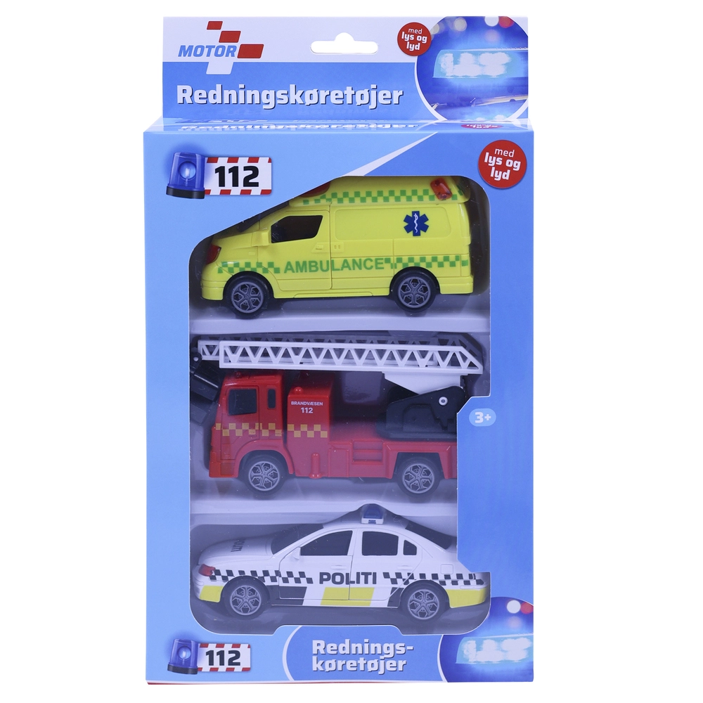 Redningskøretøjer 3-pak Redningskøretøjer 3-pak