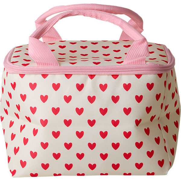 Rice Taske - Lille - Red Hearts/Cream