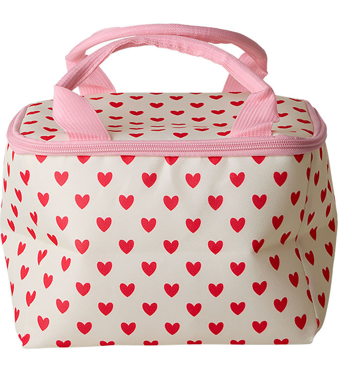 Rice Taske - Lille - Red Hearts/Cream