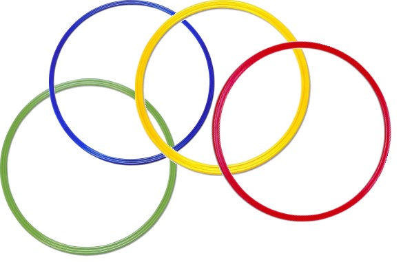 Ringe 40 cm. Sæt m. 4 stk