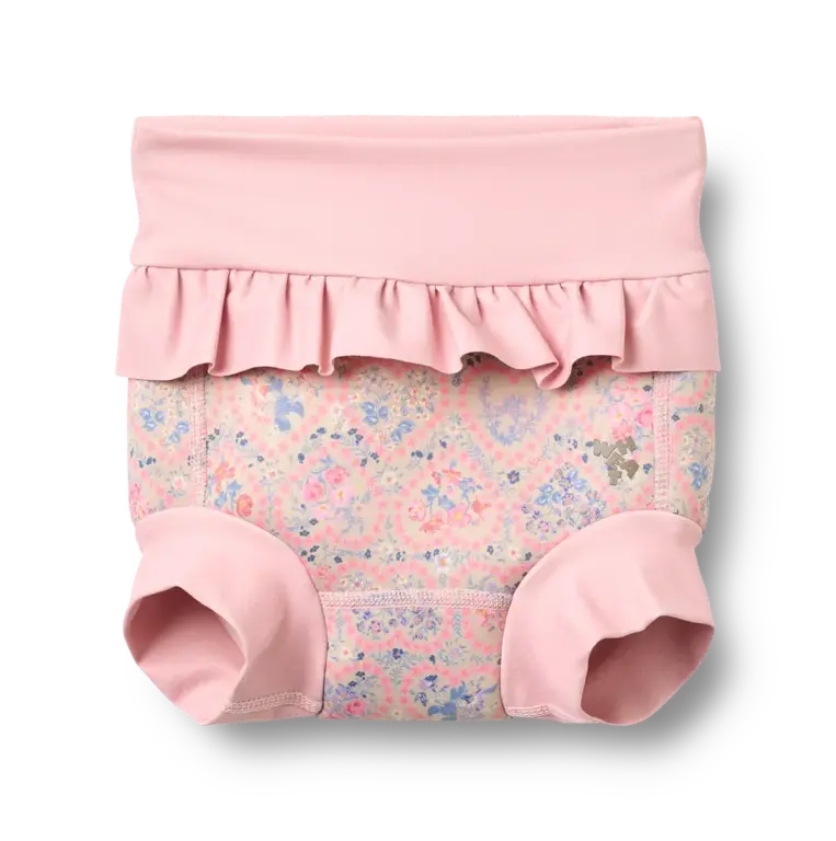 Rita Neoprene Badeble - Pink Heart Flowers - 2-3 ÅR