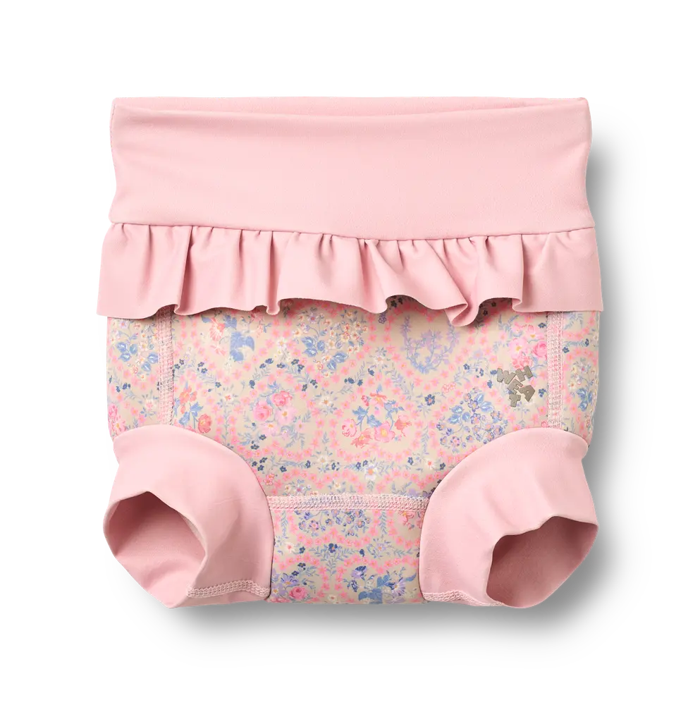 Rita Neoprene Badeble - Pink Heart Flowers - 2-3 ÅR