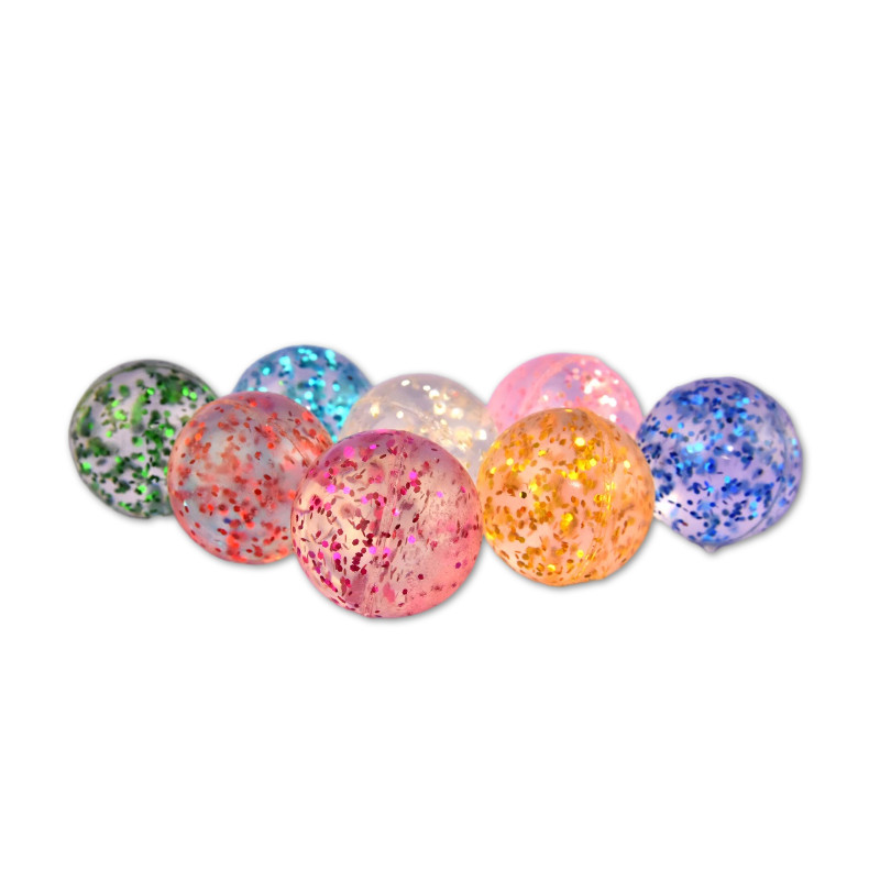 Robetoy | Hoppebolde Ø 3,2 cm - Glitter, 7 stk