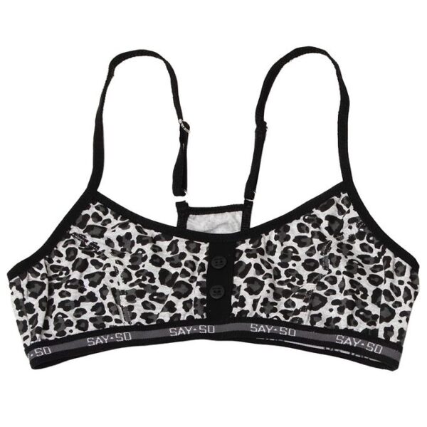 Say-So Top - Gråmeleret m. Leopard