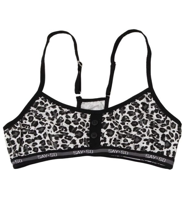 Say-So Top - Gråmeleret m. Leopard