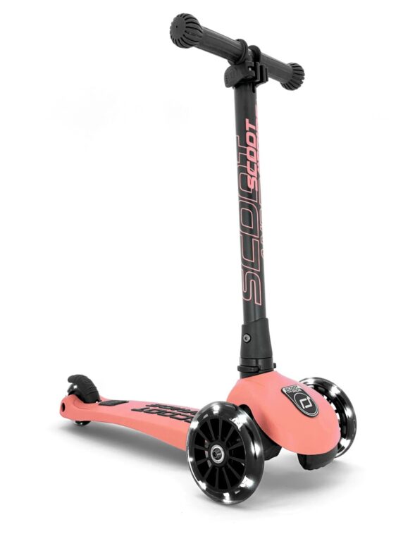 Scoot & Ride | Løbehjul - Highwaykick 3 m. LED, Peach