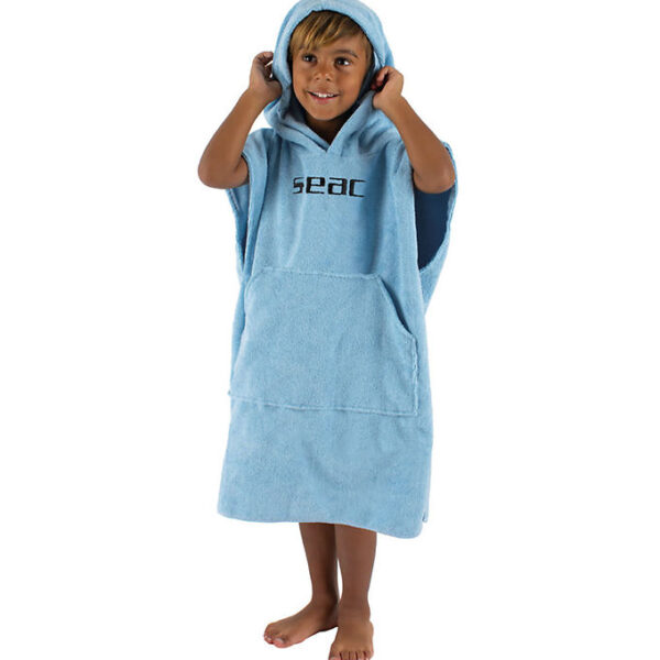 Seac Badeponcho - Junior - 7-11 år - Lyseblå