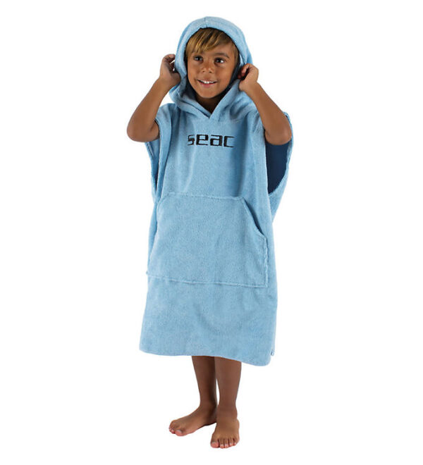 Seac Badeponcho - Junior - 7-11 år - Lyseblå