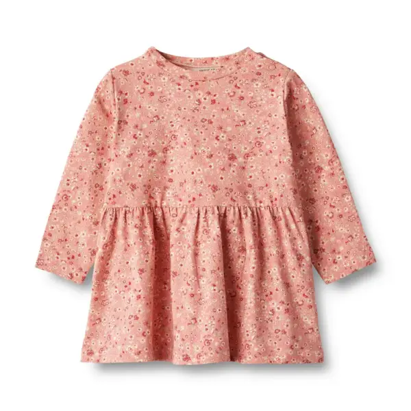 Sessa jersey kjole - rosette flowers - 74 Sessa jersey kjole - rosette flowers - 74