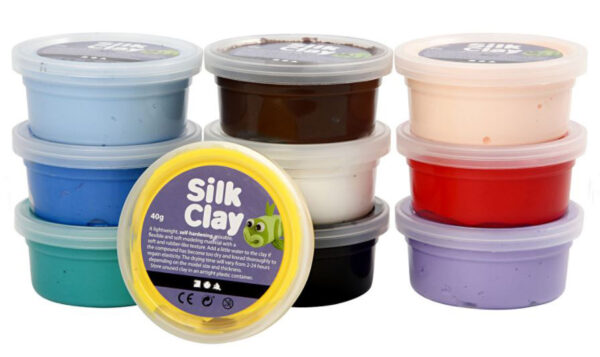 Silk Clay 10 x 40 gr. - Basisfarver