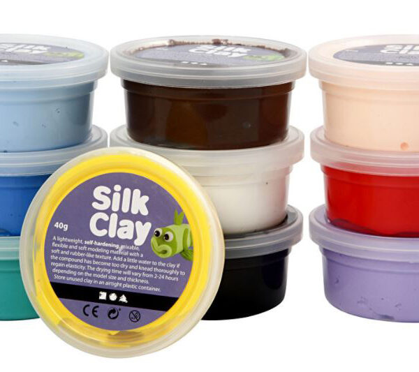 Silk Clay 10 x 40 gr. - Basisfarver