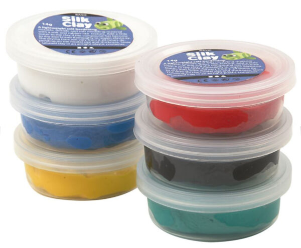 Silk Clay 6 x14 gr. - Basisfarver