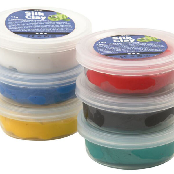 Silk Clay 6 x14 gr. - Basisfarver
