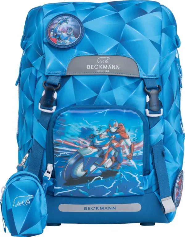 Skoletaske Beckmann 22 L Blue Lightning