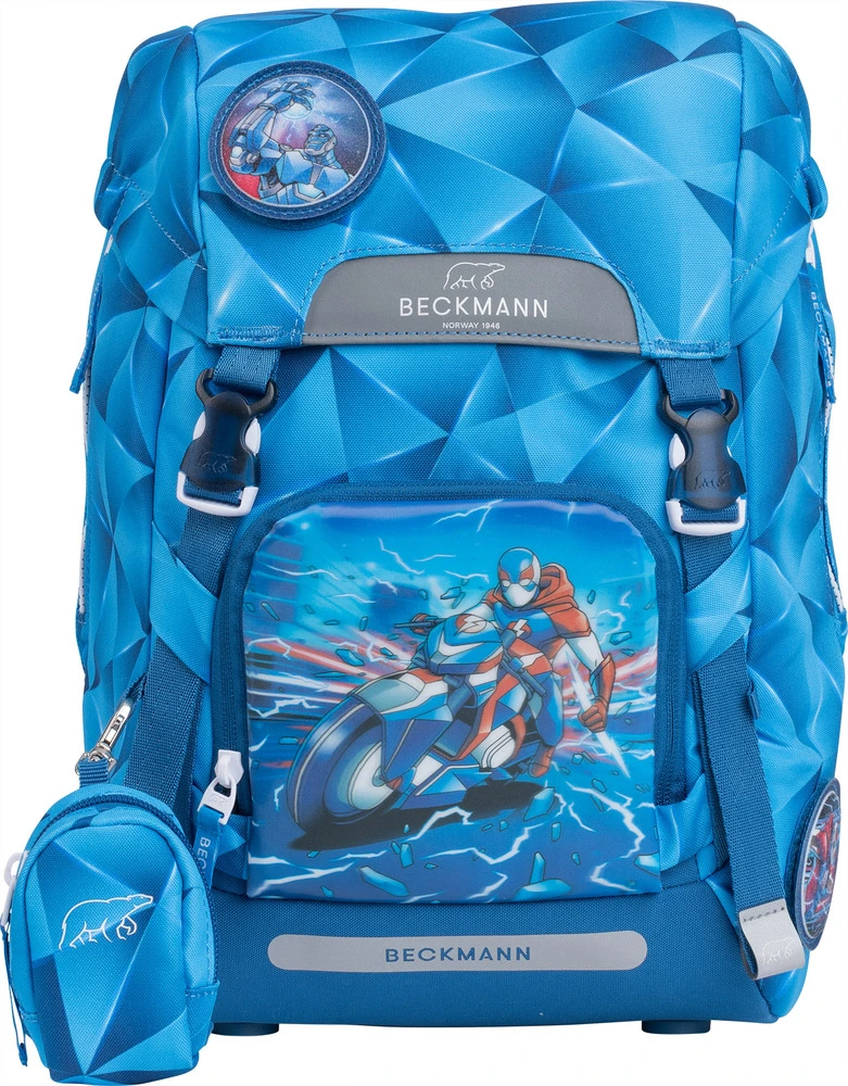 Skoletaske Beckmann 22 L Blue Lightning