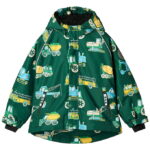 Småfolk Vinterjakke - Evergreen m. Køretøj