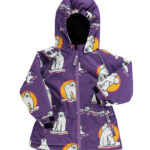 Småfolk Vinterjakke - Purple Heart m. Isbjørne