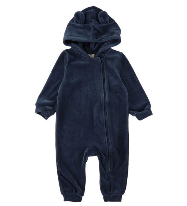 Smallstuff Heldragt - Velour - Blå Smallstuff Heldragt - Velour - Blå