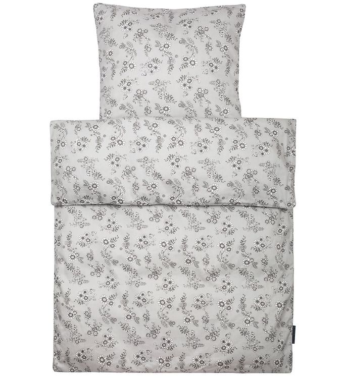Smallstuff Sengetøj - Junior - Flower Garden - Grey Smallstuff Sengetøj - Junior - Flower Garden - Grey