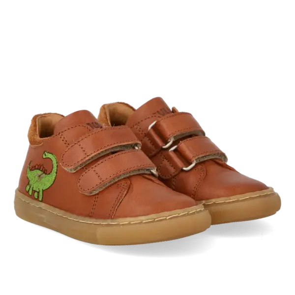 Sneaker m. Dino Broderi - Cognac/Cognac - 21