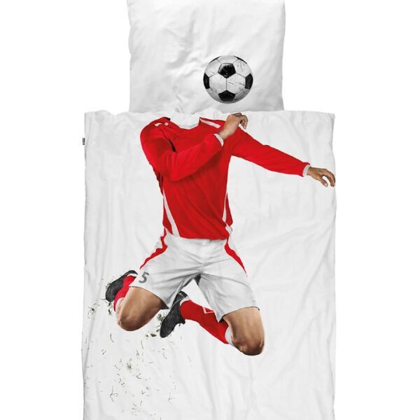 Snurk Sengetøj - Voksen - Rød Fodboldspiller