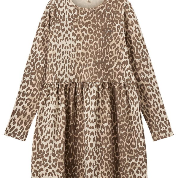 Sofie Schnoor Kjole - Bomuld/Viskose - BerraKB - AOP Beige Leopa