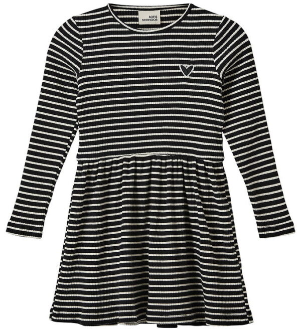 Sofie Schnoor Kjole - Rib - Berrask - Black Striped
