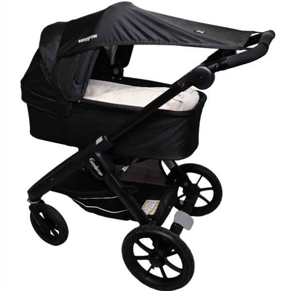 Solsejl til barnevogn og klapvogn Universal - Easygrow - Sort Solsejl til barnevogn og klapvogn Universal - Easygrow - Sort