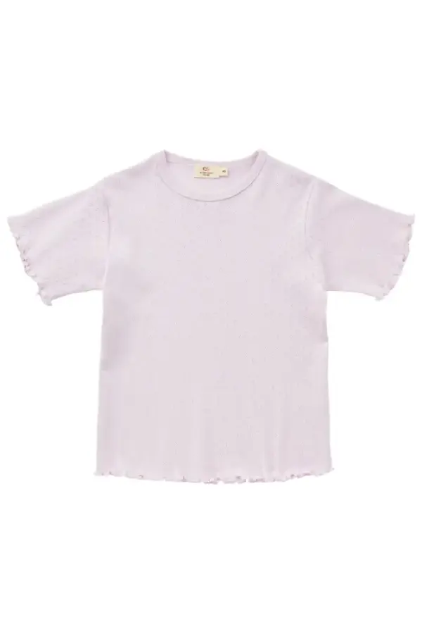 Sommer pointelle t-shirt - LAVENDER - 86