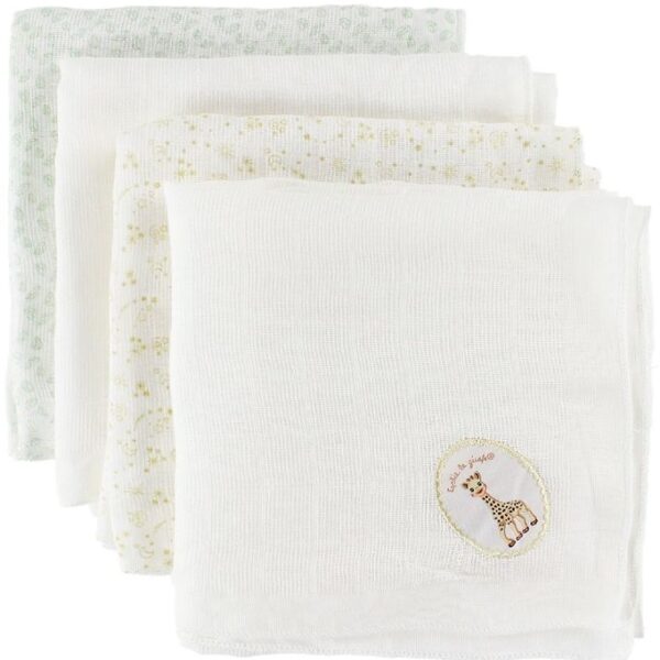 Sophie la Girafe Stofbleer - 4 pak - 70x70 - Dyr