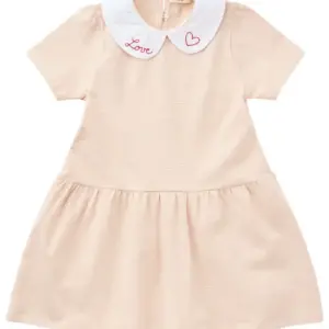 Stribet kjole m. poplin krave - ROSE - 86