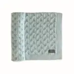 Striktæppe, bomuld, ECO - Sage green